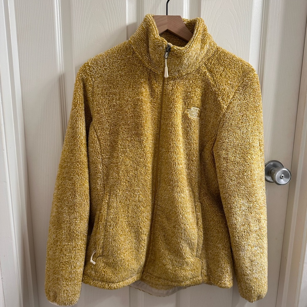 The NorthFace Fuzzy Yellow ZipUp - M